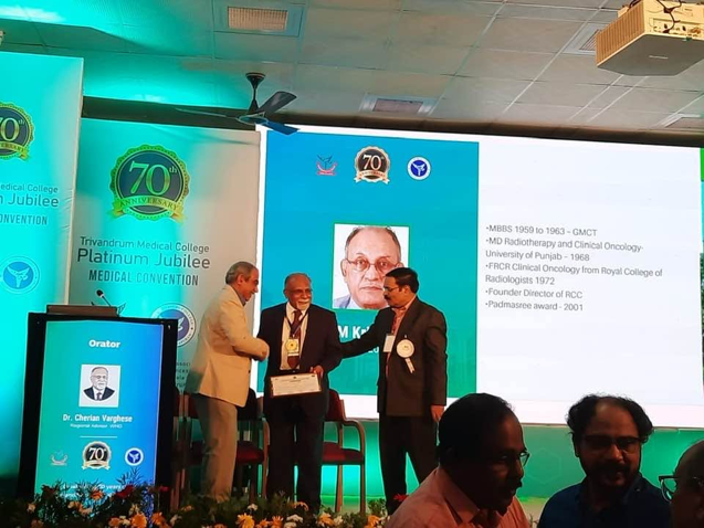 Cherian Varghese addressing delegates at an international health forum